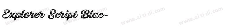 Explorer Script Blac字体转换